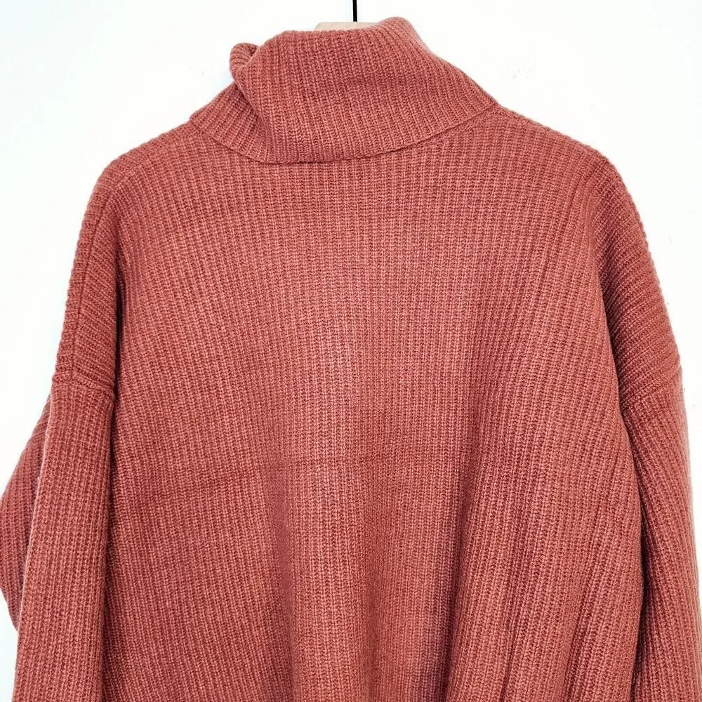 New! Madewell Cashmere Wool Soft Knit Oversized Turtleneck Cozy Sweater